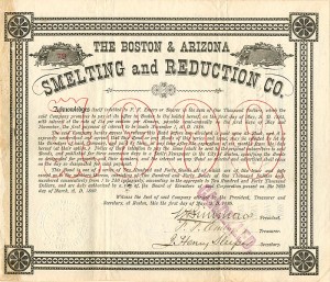 Boston and Arizona Smelting and Reduction Co.